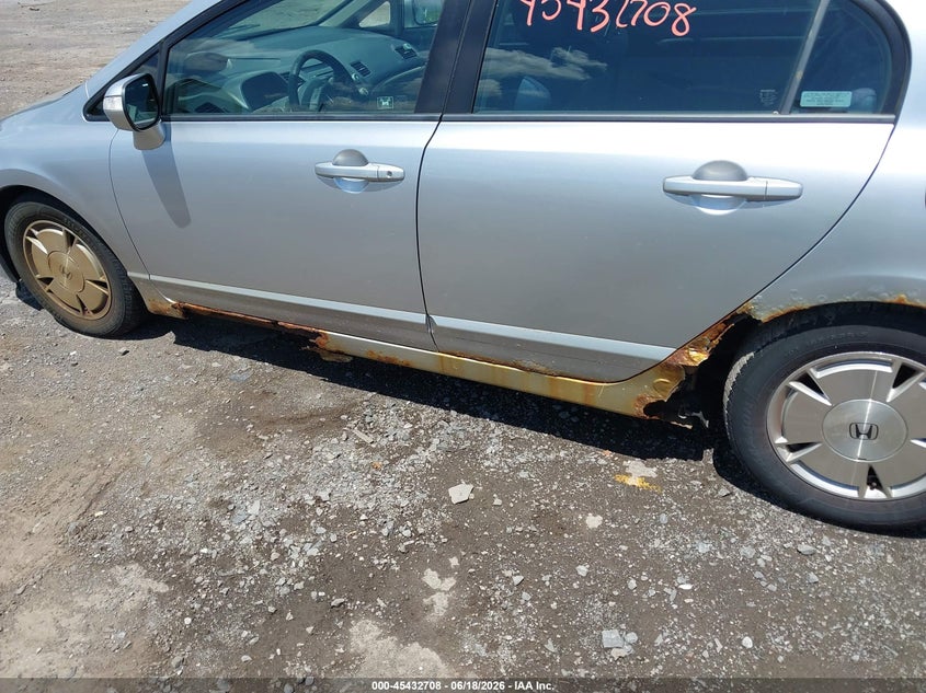 2008 Honda Civic hybrid VIN JHMFA36258S017781 IAAI salvage auction — NORMAL WEAR, Clear (New York), sold $375 on 2026-07-07 (photo 6)