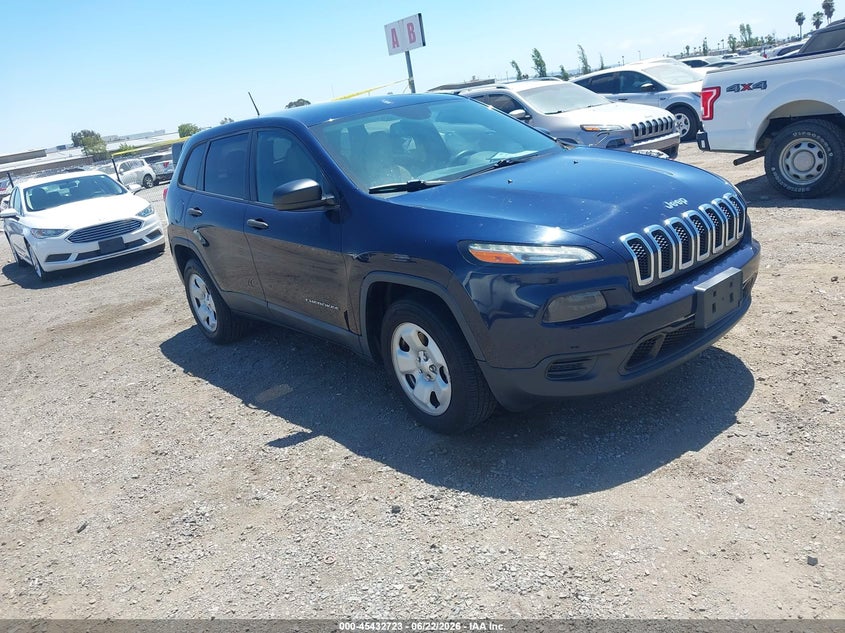 2016 Jeep Cherokee VIN 1C4PJMABXGW337382 IAAI salvage auction — NORMAL WEAR, SF97 (California), sold $3,050 on 2026-07-29 (photo 1)