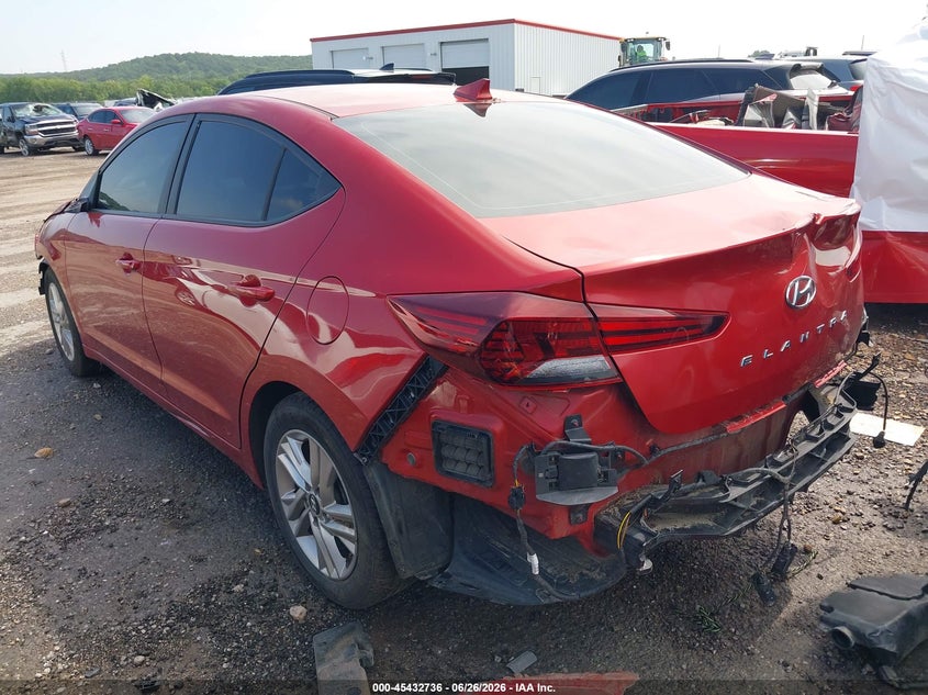 2019 Hyundai Elantra VIN 5NPD84LF8KH438188 IAAI salvage auction — FRONT & REAR, Salvage Title, sold $800 on 2026-08-03 (photo 3)