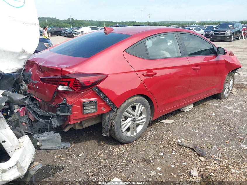 2019 Hyundai Elantra VIN 5NPD84LF8KH438188 IAAI salvage auction — FRONT & REAR, Salvage Title, sold $800 on 2026-08-03 (photo 4)