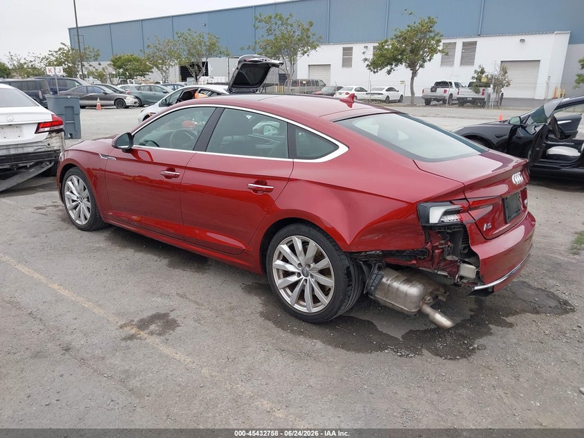 2018 Audi A5 VIN WAUANCF50JA046317 IAAI salvage auction — LEFT REAR, Salvage (California), sold $8,925 on 2026-07-06 (photo 3)