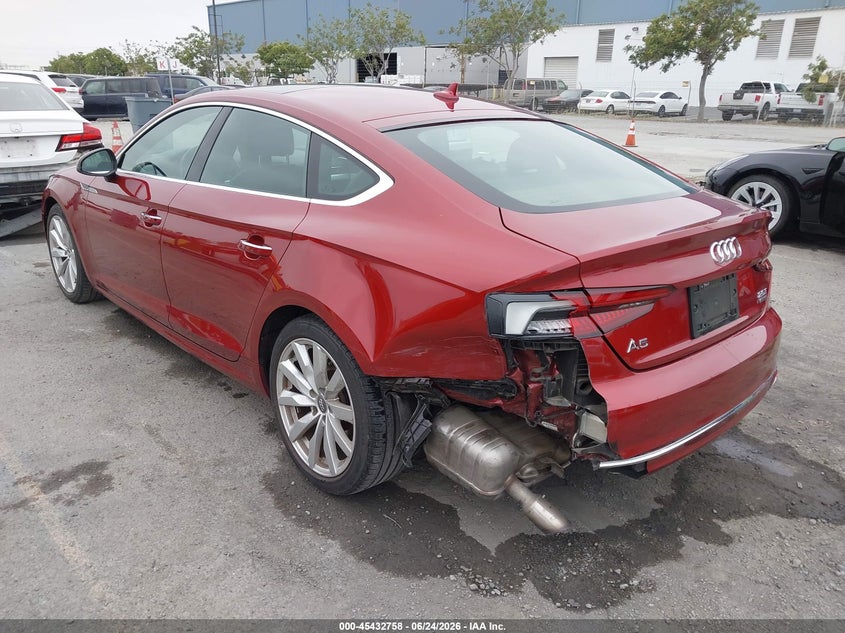 2018 Audi A5 VIN WAUANCF50JA046317 IAAI salvage auction — LEFT REAR, Salvage (California), sold $8,925 on 2026-07-06 (photo 6)