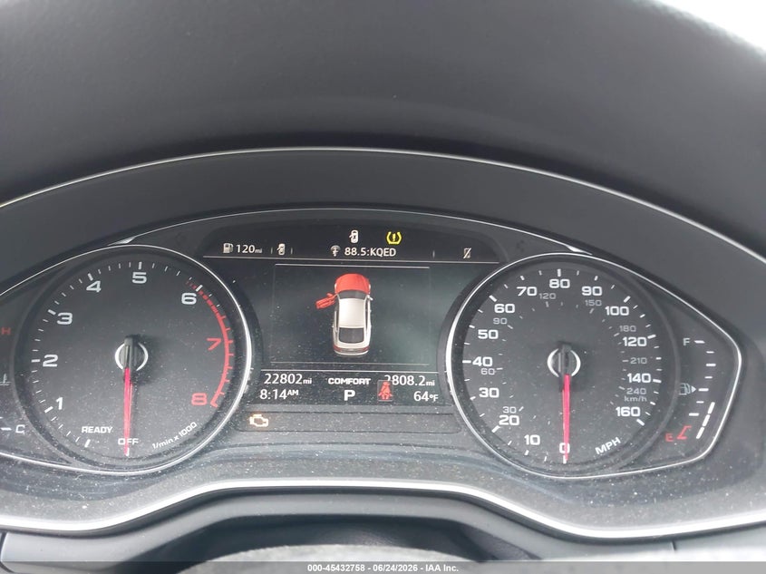 2018 Audi A5 VIN WAUANCF50JA046317 IAAI salvage auction — LEFT REAR, Salvage (California), sold $8,925 on 2026-07-06 (photo 7)