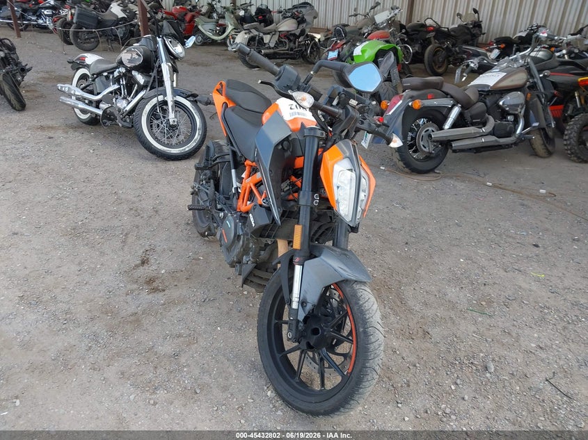 2023 Ktm 390 adventure VIN MD2JPJ402PN201695 IAAI salvage auction — FRONT END, Salvage Title, sold $300 on 2026-07-22 (photo 1)