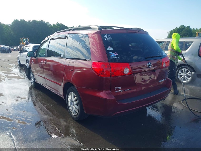 2008 Toyota Sienna VIN 5TDZK23C78S105369 IAAI salvage auction — FRONT END, Junk Receipt (North Carolina), sold $25 on 2026-07-29 (photo 3)