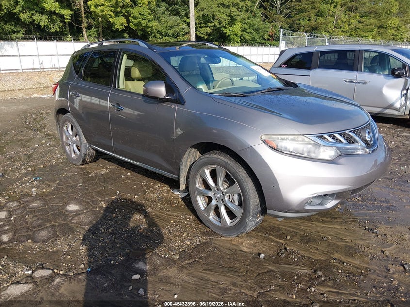 2012 Nissan Murano VIN JN8AZ1MU4CW118751 IAAI salvage auction — LEFT FRONT, Salvage (Georgia), sold $525 on 2026-07-30 (photo 1)