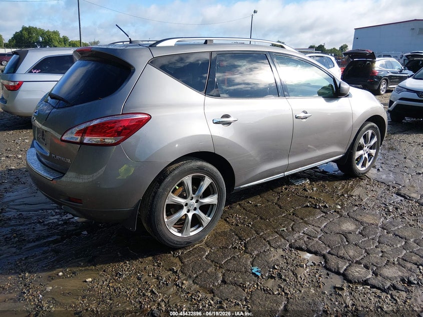 2012 Nissan Murano VIN JN8AZ1MU4CW118751 IAAI salvage auction — LEFT FRONT, Salvage (Georgia), sold $525 on 2026-07-30 (photo 4)