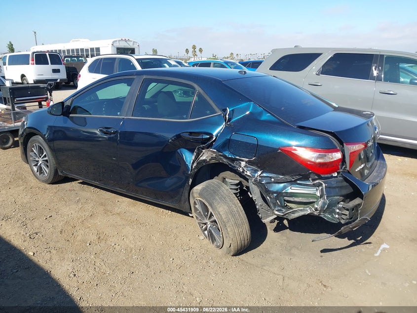 2017 Toyota Corolla VIN 5YFBURHE3HP569038 IAAI salvage auction — LEFT REAR, Salvage (California), sold $3,450 on 2026-07-13 (photo 3)