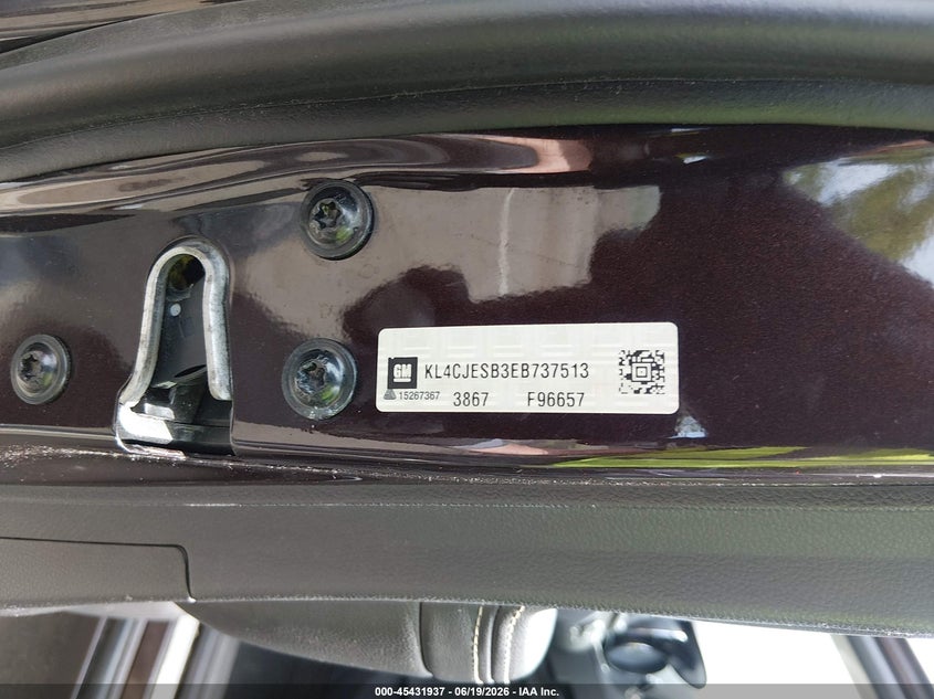 2014 Buick Encore VIN KL4CJESB3EB737513 IAAI salvage auction — REAR END, Salvage (Pennsylvania), sold $400 on 2026-07-30 (photo 9)