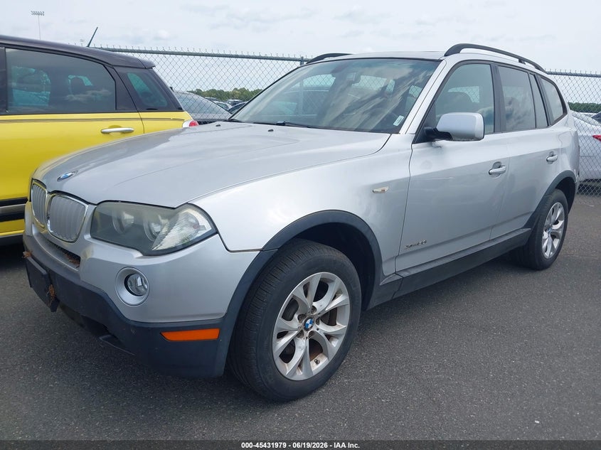 2009 BMW X3 VIN WBXPC93409WJ28941 IAAI salvage auction — RIGHT FRONT, Clear (New Jersey), sold $600 on 2026-07-27 (photo 2)