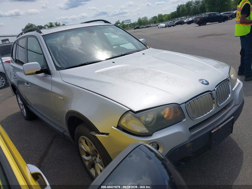 2009 BMW X3 VIN WBXPC93409WJ28941 IAAI salvage auction — RIGHT FRONT, Clear (New Jersey), sold $600 on 2026-07-27 (photo 6)