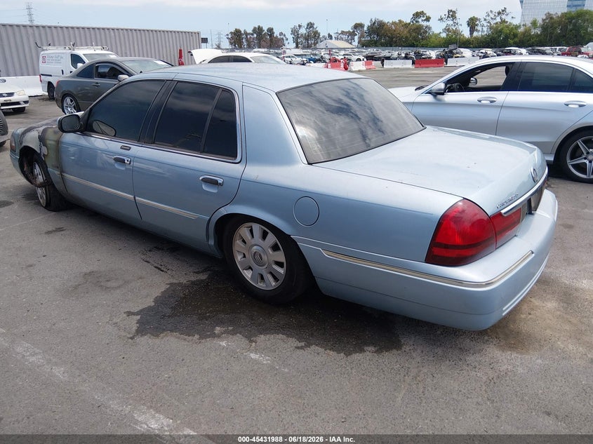 2003 Mercury Grand marquis VIN 2MEFM75WX3X614174 IAAI salvage auction — ENGINE BURN, Non-Repairable (California), sold $450 on 2026-07-09 (photo 3)
