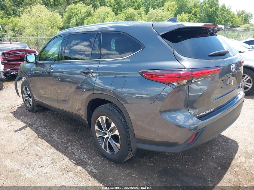 2020 Toyota Highlander VIN 5TDGZRBH5LS005627 IAAI salvage auction — FRONT END, Salvage (Illinois), sold $12,800 on 2026-07-29 (photo 3)