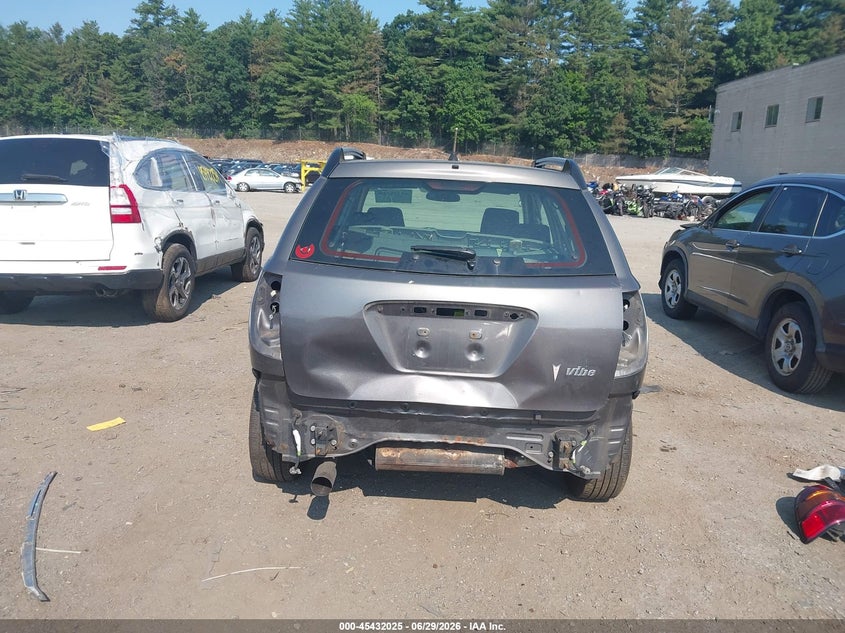2005 Pontiac Vibe VIN 5Y2SL63885Z481056 IAAI salvage auction — REAR END, Clear (Massachusetts), sold $400 on 2026-07-10 (photo 6)