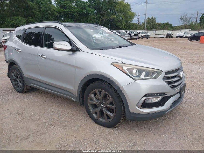 2017 Hyundai Santa fe VIN 5XYZW4LA5HG447026 IAAI salvage auction — REAR END, Salvage Title, sold $4,150 on 2026-07-30 (photo 1)