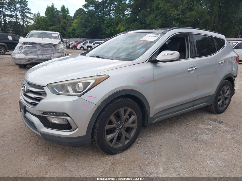 2017 Hyundai Santa fe VIN 5XYZW4LA5HG447026 IAAI salvage auction — REAR END, Salvage Title, sold $4,150 on 2026-07-30 (photo 2)