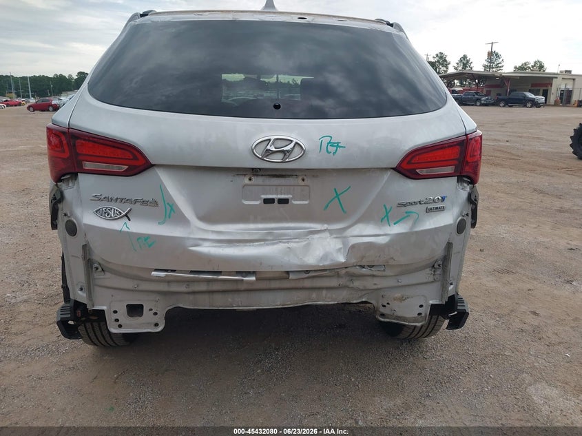 2017 Hyundai Santa fe VIN 5XYZW4LA5HG447026 IAAI salvage auction — REAR END, Salvage Title, sold $4,150 on 2026-07-30 (photo 6)