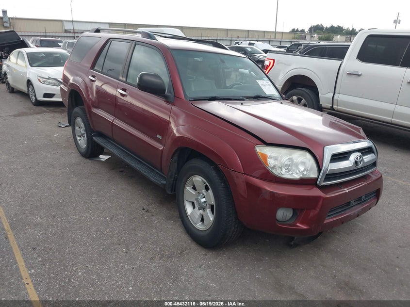 2006 Toyota 4runner VIN JTEZU14R768043038 IAAI salvage auction — LEFT FRONT, Salvage (Texas), sold $2,500 on 2026-07-29 (photo 1)