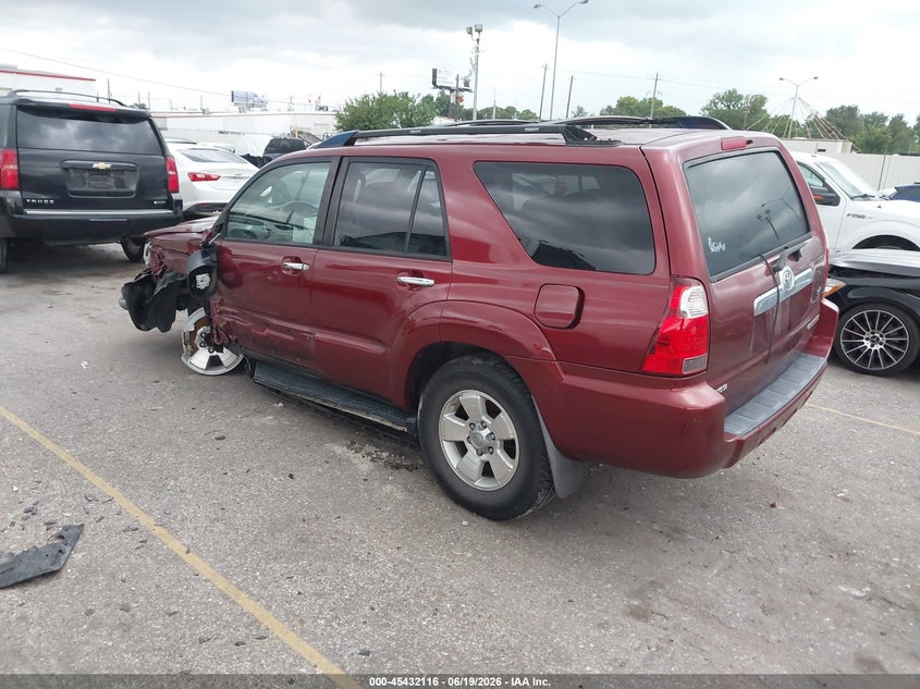 2006 Toyota 4runner VIN JTEZU14R768043038 IAAI salvage auction — LEFT FRONT, Salvage (Texas), sold $2,500 on 2026-07-29 (photo 3)