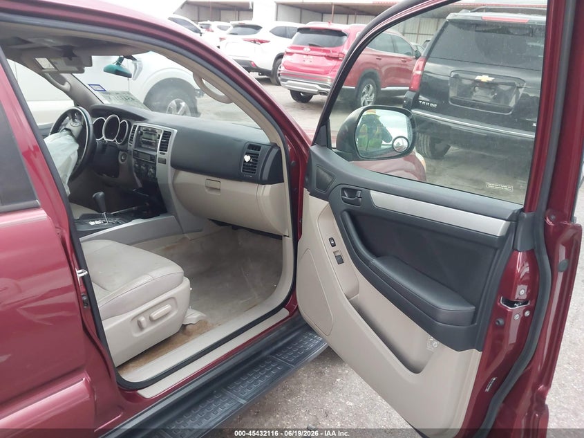 2006 Toyota 4runner VIN JTEZU14R768043038 IAAI salvage auction — LEFT FRONT, Salvage (Texas), sold $2,500 on 2026-07-29 (photo 5)