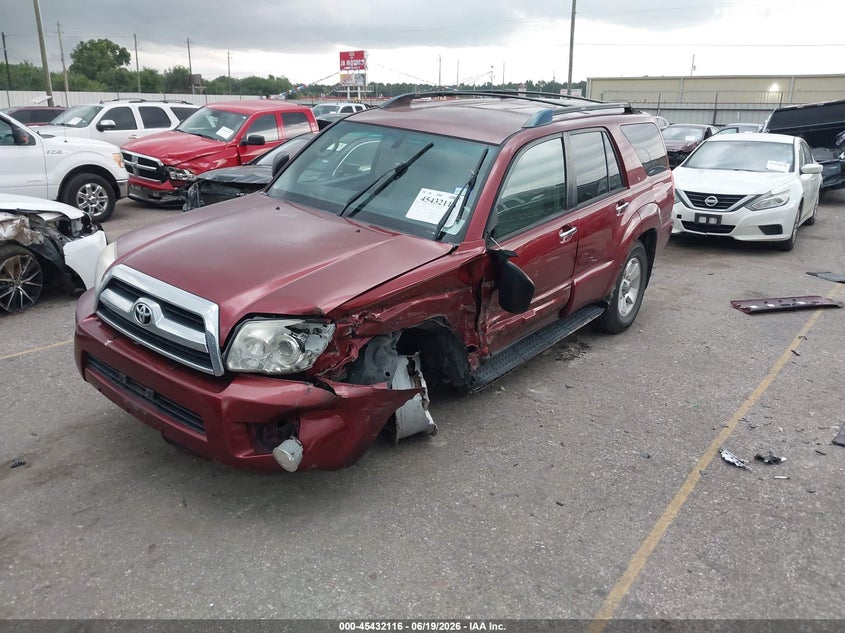 2006 Toyota 4runner VIN JTEZU14R768043038 IAAI salvage auction — LEFT FRONT, Salvage (Texas), sold $2,500 on 2026-07-29 (photo 6)