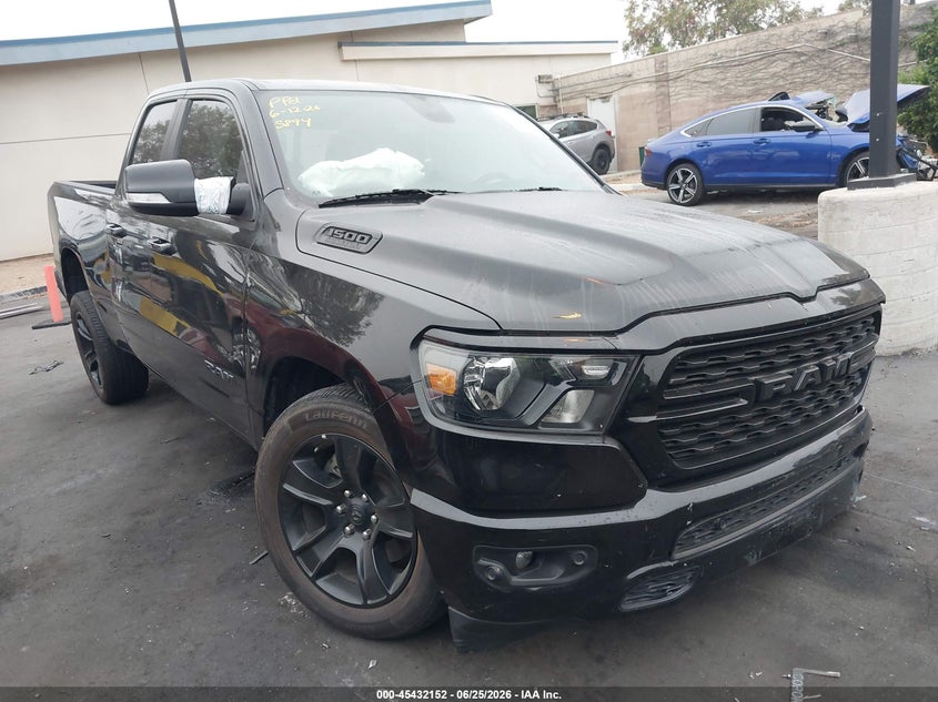 2022 Ram 1500 VIN 1C6RREBTXNN275894 IAAI salvage auction — LEFT FRONT, Salvage Title, sold $4,950 on 2026-07-24 (photo 1)