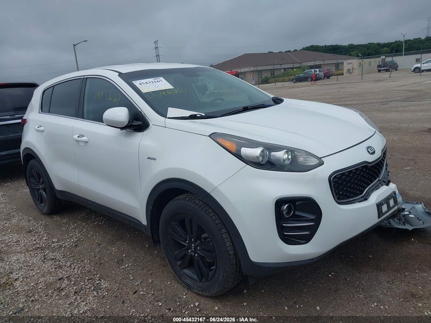 2018 Kia Sportage VIN KNDPMCACXJ7426686 IAAI salvage auction — LEFT FRONT, Salvage Title, sold $3,450 on 2026-07-21 (photo 1)