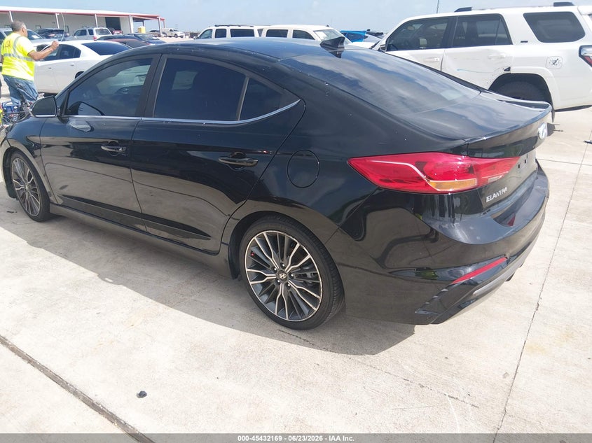 2018 Hyundai Elantra VIN KMHD04LB8JU665773 IAAI salvage auction — HAIL, Original (Texas), sold $1,500 on 2026-07-24 (photo 3)
