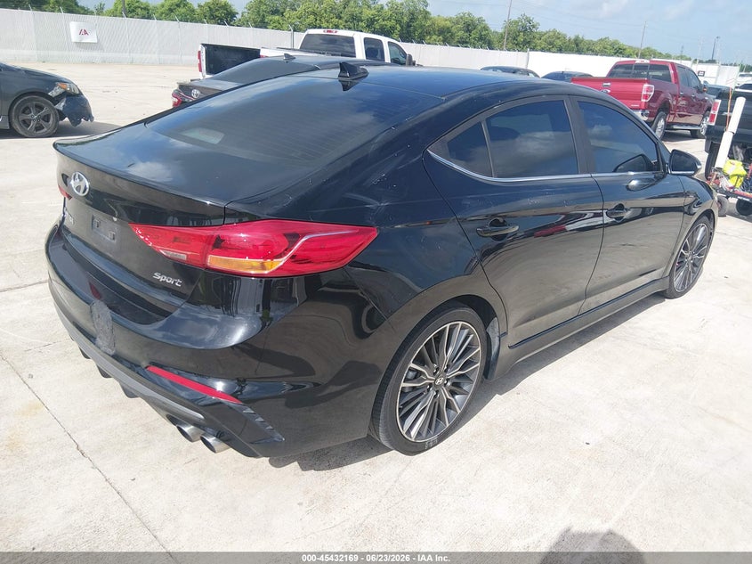 2018 Hyundai Elantra VIN KMHD04LB8JU665773 IAAI salvage auction — HAIL, Original (Texas), sold $1,500 on 2026-07-24 (photo 4)