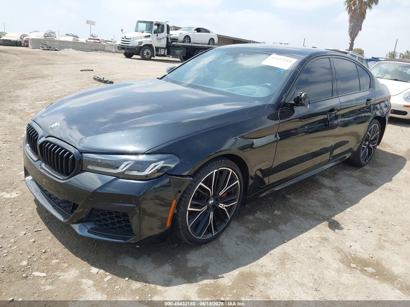 2023 BMW 5er VIN WBA53BJ06PWY13676 IAAI salvage auction — LEFT SIDE, Salvage Title, sold $19,800 on 2026-08-03 (photo 2)