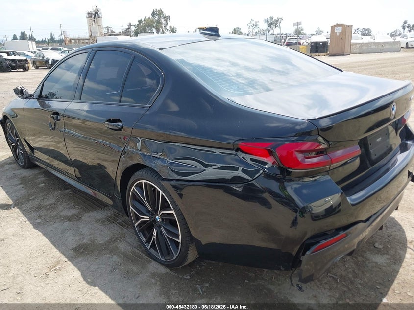 2023 BMW 5er VIN WBA53BJ06PWY13676 IAAI salvage auction — LEFT SIDE, Salvage Title, sold $19,800 on 2026-08-03 (photo 6)
