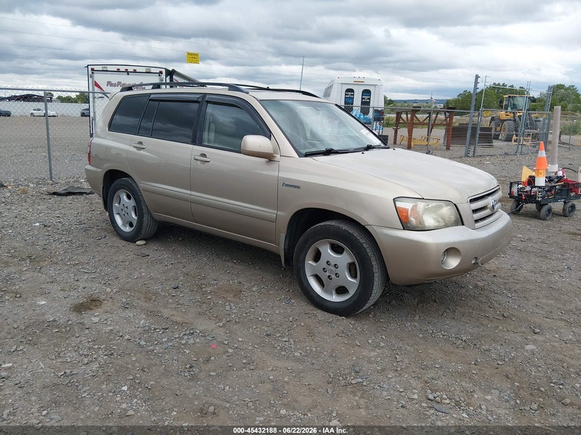 2004 Toyota Highlander VIN JTEEP21A040049270 IAAI salvage auction — LEFT FRONT, Clear (Montana), sold $1,000 on 2026-07-22 (photo 1)