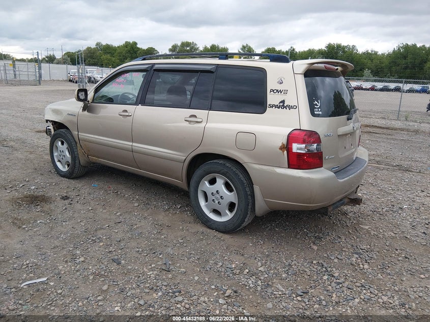 2004 Toyota Highlander VIN JTEEP21A040049270 IAAI salvage auction — LEFT FRONT, Clear (Montana), sold $1,000 on 2026-07-22 (photo 3)