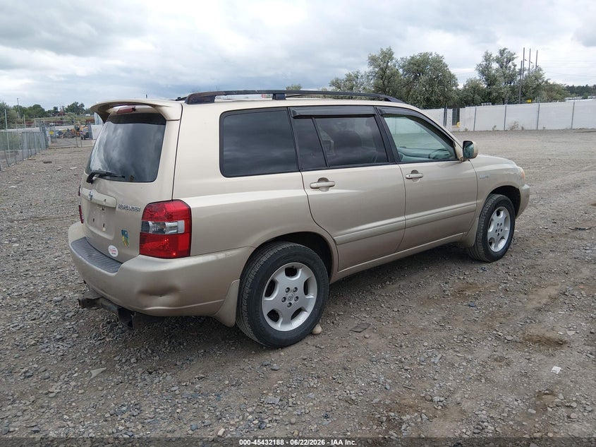 2004 Toyota Highlander VIN JTEEP21A040049270 IAAI salvage auction — LEFT FRONT, Clear (Montana), sold $1,000 on 2026-07-22 (photo 4)