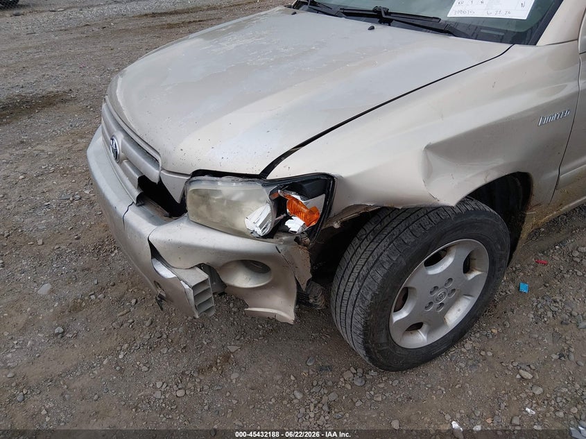 2004 Toyota Highlander VIN JTEEP21A040049270 IAAI salvage auction — LEFT FRONT, Clear (Montana), sold $1,000 on 2026-07-22 (photo 6)