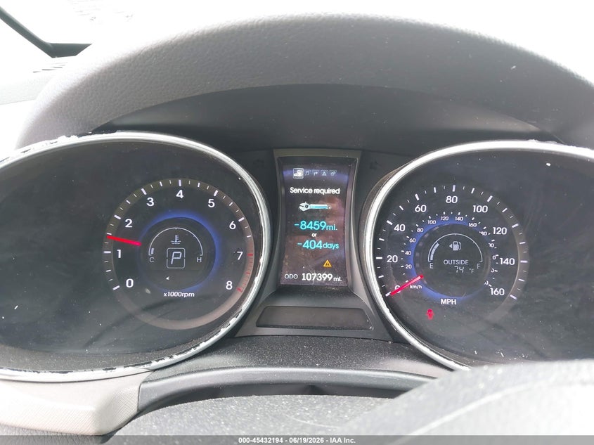 2014 Hyundai Santa fe VIN KM8SR4HF4EU075729 IAAI salvage auction — RIGHT SIDE, Salvage Title, sold $2,050 on 2026-07-24 (photo 7)