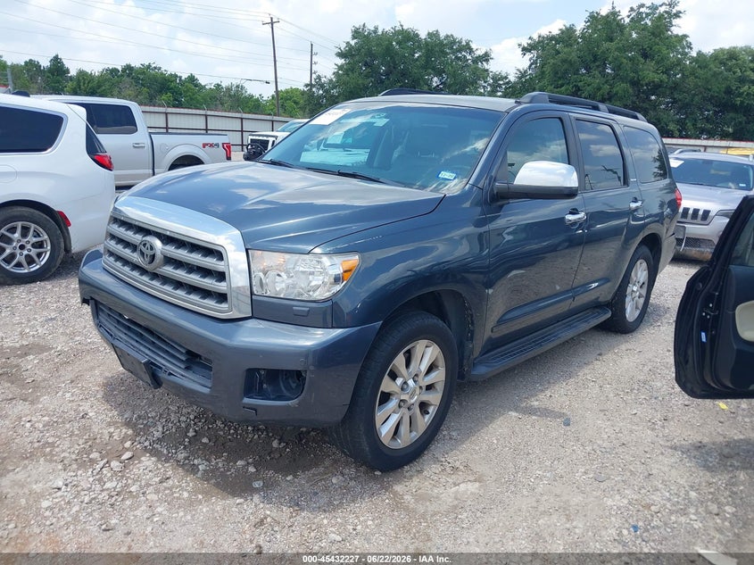 2008 Toyota Sequoia VIN 5TDBY67A78S021391 IAAI salvage auction — RIGHT FRONT, Original (Texas), sold $2,500 on 2026-07-09 (photo 2)