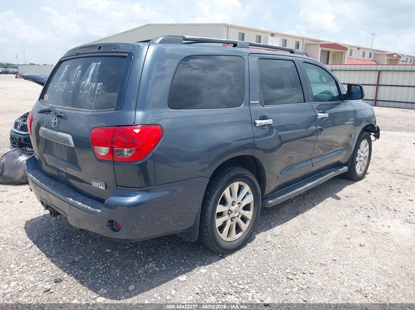 2008 Toyota Sequoia VIN 5TDBY67A78S021391 IAAI salvage auction — RIGHT FRONT, Original (Texas), sold $2,500 on 2026-07-09 (photo 4)