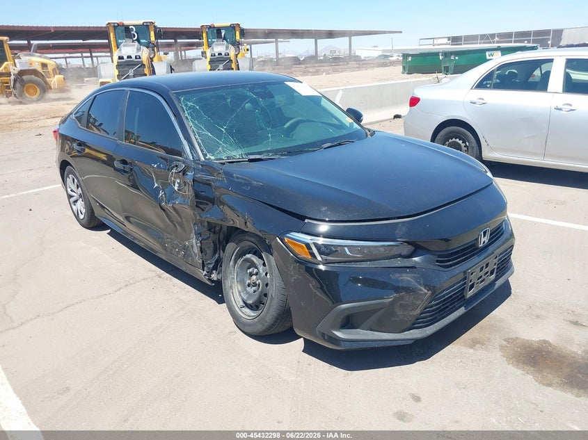 2023 Honda Civic VIN 2HGFE2F23PH566774 IAAI salvage auction — RIGHT SIDE, Wait Title, sold $5,550 on 2026-10-27 (photo 6)