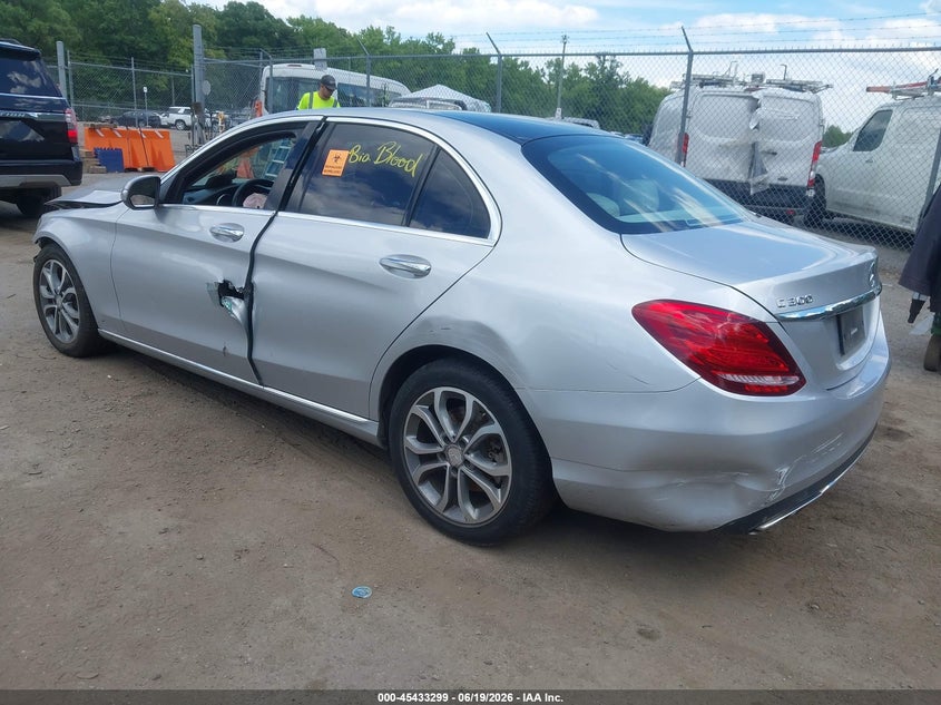 2015 Mercedes-benz C-klasse VIN 55SWF4JBXFU046878 IAAI salvage auction — BIOHAZARD/CHEMICAL, Salvage Title, sold $1,400 on 2026-07-23 (photo 3)