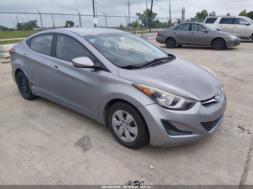 2016 Hyundai Elantra VIN 5NPDH4AE4GH741535 IAAI salvage auction — RIGHT SIDE, Salvage (Texas), sold $1,350 on 2026-07-10 (photo 1)