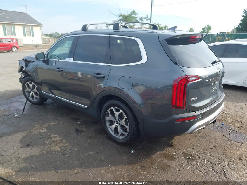 2020 Kia Telluride VIN 5XYP3DHC3LG068481 IAAI salvage auction — FRONT END, Salvage (Virginia), sold $3,400 on 2026-07-27 (photo 3)