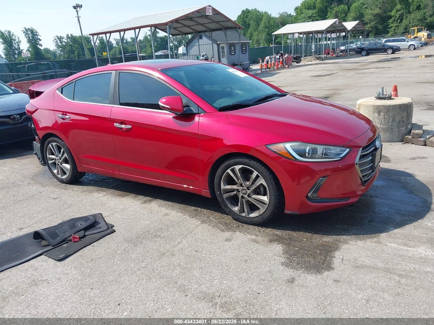 2017 Hyundai Elantra VIN 5NPD84LF2HH035400 IAAI salvage auction — REAR END, Salvage - Greater Than 75% (Maryland), sold $2,550 on 2026-07-18 (photo 1)