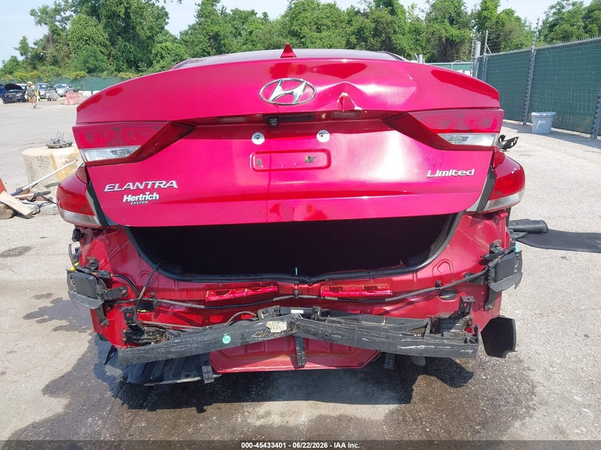 2017 Hyundai Elantra VIN 5NPD84LF2HH035400 IAAI salvage auction — REAR END, Salvage - Greater Than 75% (Maryland), sold $2,550 on 2026-07-18 (photo 6)