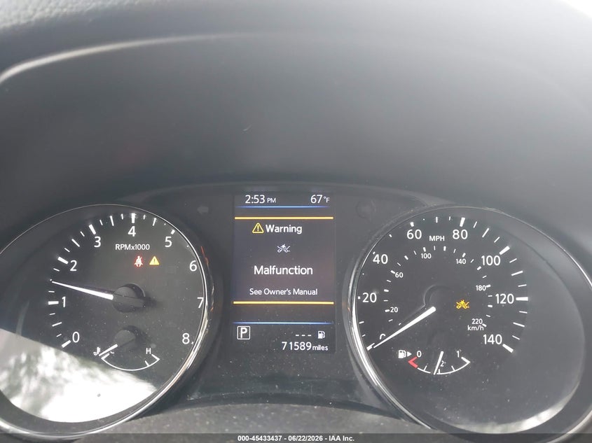 2018 Nissan Rogue VIN JN8AT2MVXJW354706 IAAI salvage auction — FRONT END, Clear (Indiana), sold $3,900 on 2026-07-22 (photo 7)