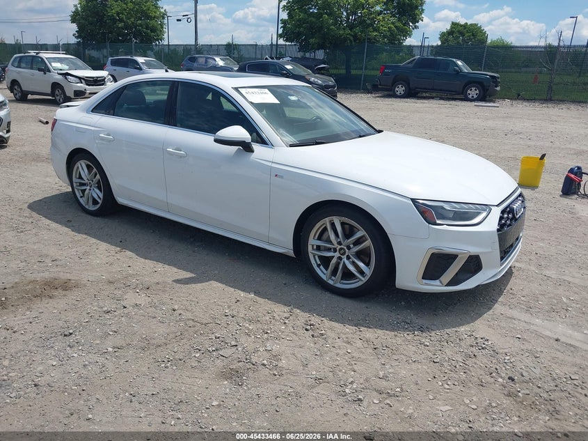 2022 Audi A4 VIN WAUEAAF47NN014956 — IAAI salvage auction photo