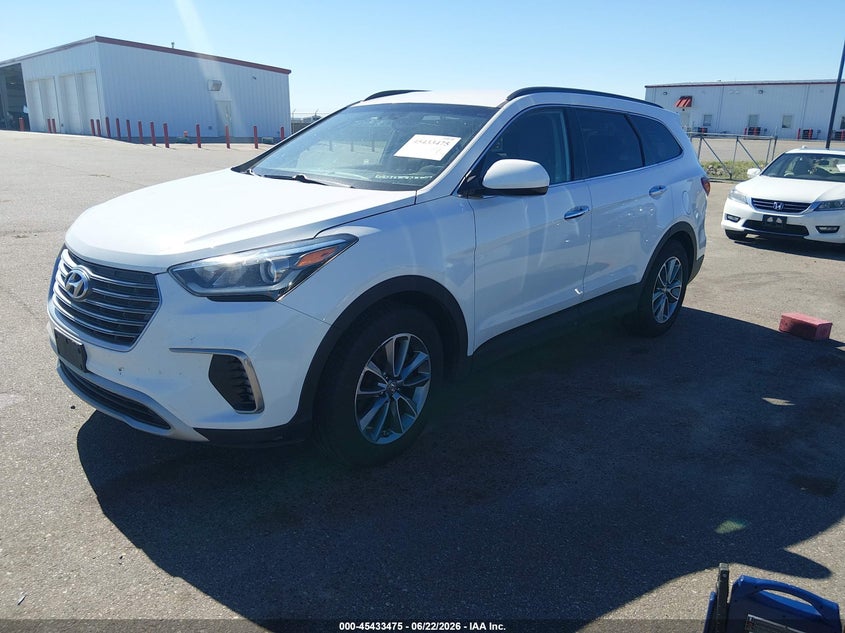 2017 Hyundai Santa fe VIN KM8SMDHF1HU255141 IAAI salvage auction — ENGINE DAMAGE, Clear (Minnesota), sold $2,250 on 2026-07-13 (photo 2)