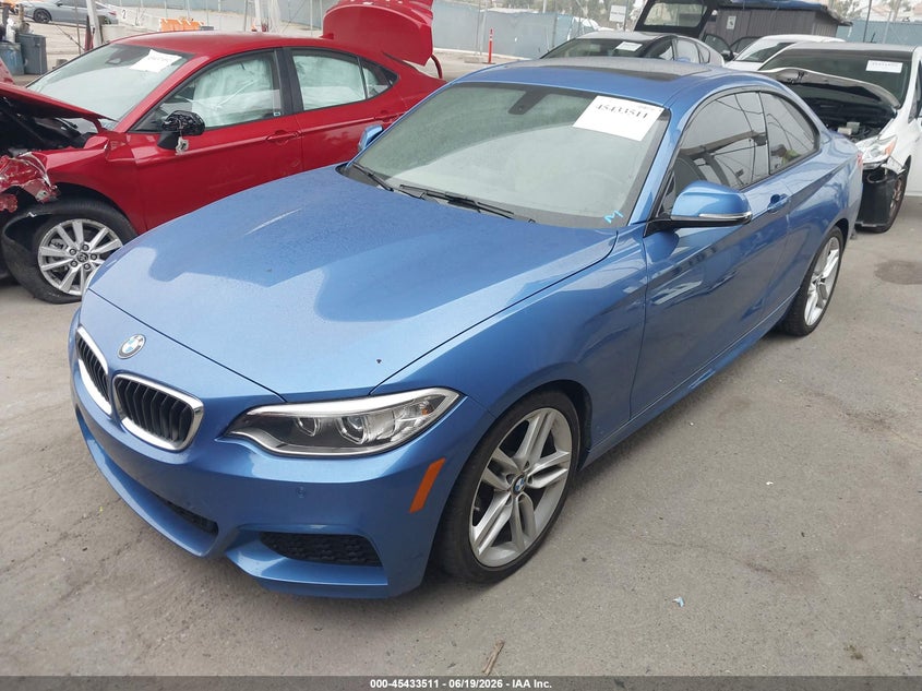 2015 BMW 2er VIN WBA1F5C55FV256912 IAAI salvage auction — REAR END, Salvage (California), sold $4,050 on 2026-07-15 (photo 2)