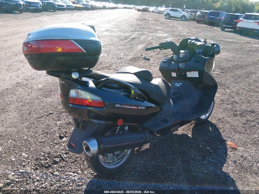 2007 Suzuki An650 VIN JS1CP51A072101805 IAAI salvage auction — LEFT FRONT, Salvage (Ohio), sold $375 on 2026-07-14 (photo 4)