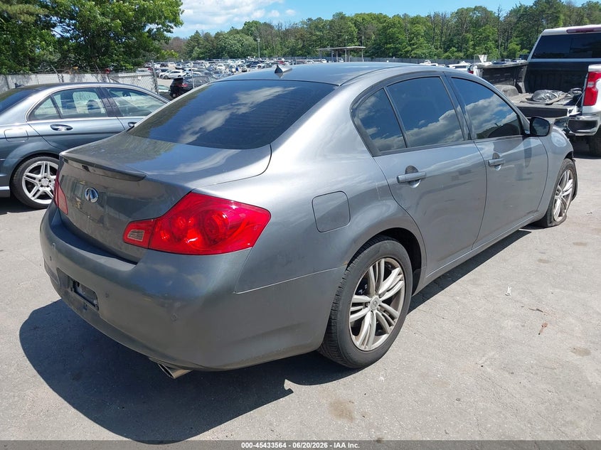 2012 Infiniti G VIN JN1CV6AR1CM677993 IAAI salvage auction — FRONT END, Mv-907A (New York), sold $1,275 on 2026-07-07 (photo 4)